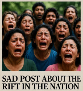 פוסט עצוב על הקיטוב בעם